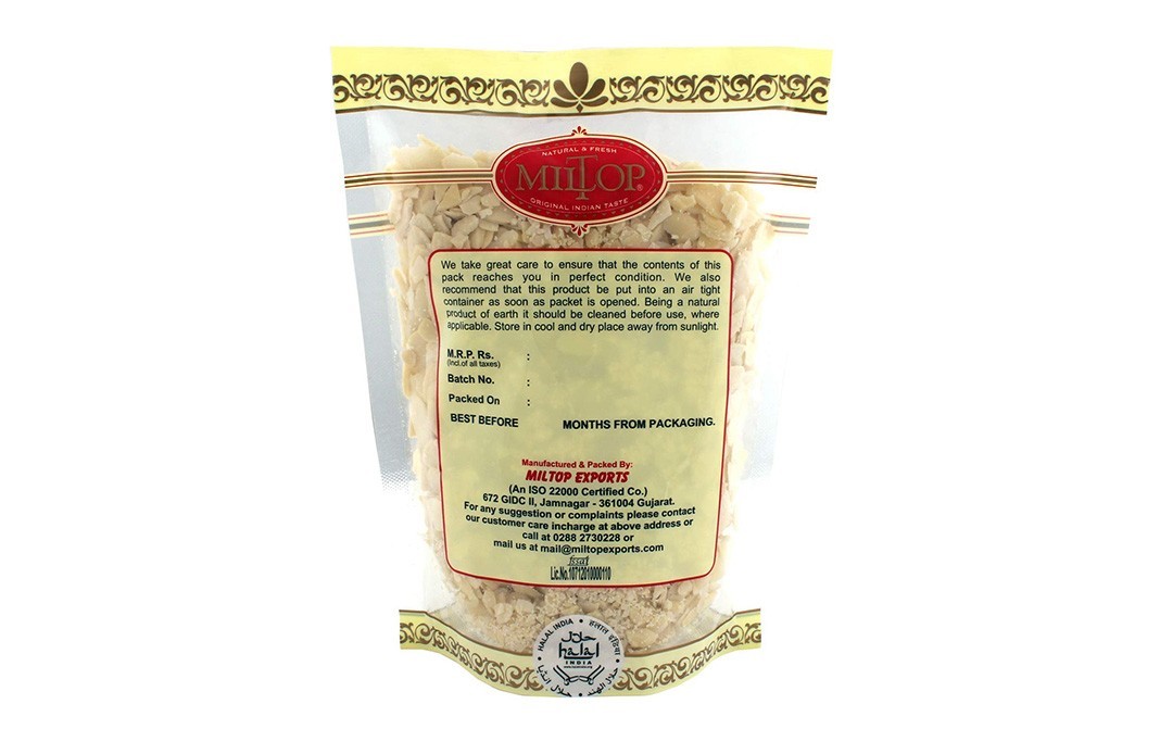 Miltop Blanched Almond Sliced    Pack  250 grams
